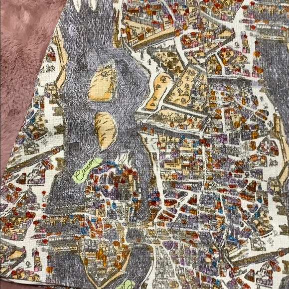 carven pairs map print skirt - Picture 9 of 10